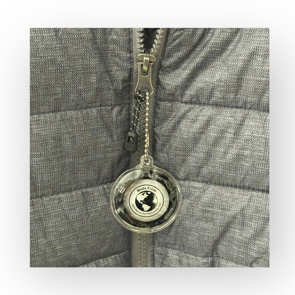 new Swiss Tech ★ Packable Folding Lightweight Puffer Jacket Parka ★ Grey Flannel - Picture 8 of 16